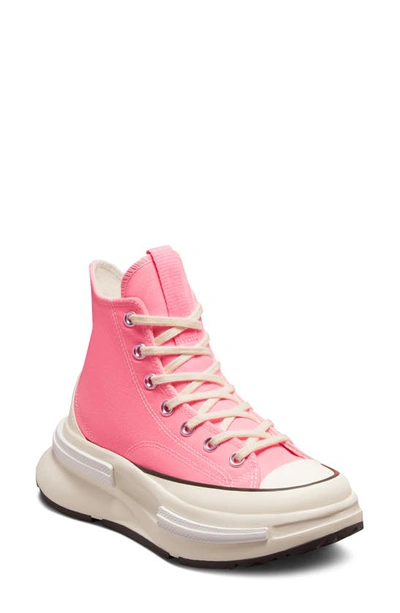 Converse Run Star Legacy Cx High Top Platform Sneaker In Electric Blush/ Egret/ Black