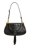 Chloé Marcie Calf Leather Shoulder Bag In 001 Black