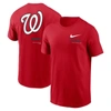 Nike Red Washington Nationals Over The Shoulder T-shirt In Red