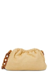 MANSUR GAVRIEL MINI TWIST CLOUD RAFFIA TOP HANDLE BAG