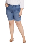 Nydj Ella Roll Cuff High Waist Denim Shorts In Lavish
