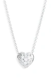 dressing gownRTO COIN PAVÉ HEART PENDANT NECKLACE