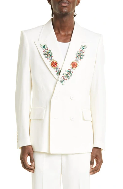 Casablanca Double Breasted Jacket In White