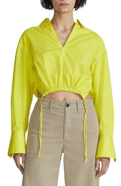 Rag & Bone Fiona Crop Shirt In Fresh Lime