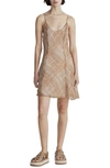 Rag & Bone Delilah Plaid Silk Blend Dress In Tanmult