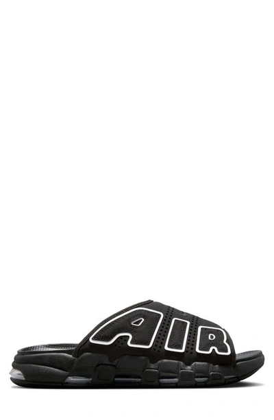 Nike Air More Uptempo Slide Og "black/white" Slides In White/black