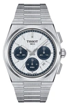 Tissot Men's Swiss Automatic Chronograph Prx Stainless Steel Bracelet Watch 42mm In Grey