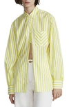Rag & Bone Maxine Striped Button-front Shirt In Yellow