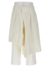 Comme Des Garçons Multi Layer Bermuda Shorts Bermuda And Short White