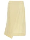 Jil Sander Women Satin Skirt With Side Slit In Yellow