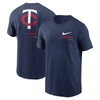 Nike Navy Minnesota Twins Over The Shoulder T-shirt In Navy