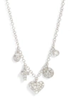 Meira T Diamond Charm Necklace In Silver