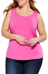 Nic + Zoe Shirttail Hem Perfect Tank In Orchid Petal