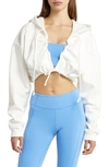 SOLELY FIT SOLELY FIT EMPOWERED TIE FRONT CROP HOODIE