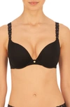Natori Pure Luxe Custom Coverage Contour Underwire Bra In Black