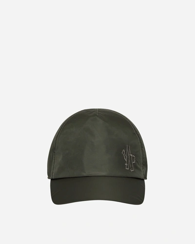 MONCLER BORN TO PROTECT EMBROIDERED LOGO BASEBALL CAP