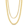 Sterling Forever 14k Plated Everyday Layered Curb Chain Necklace In Gold