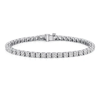 Diana M. 14k White Gold 6.00cts Diamond Tennis Bracelet In Silver