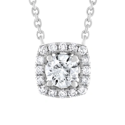 Diana M. 14k White Gold 0.86ct. Diamond Pendant In Silver