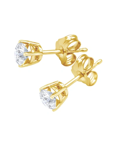 Diana M. 14k Yellow Gold 1.00cts. Diamond Stud Earrings