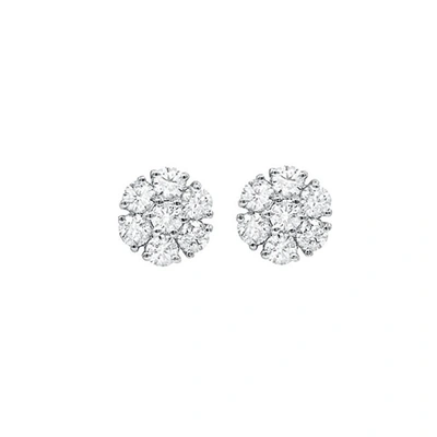 Diana M. Diamond Earrings In Silver