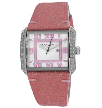 Locman Women's Otto White Dial Watch In Mop / Pink / White