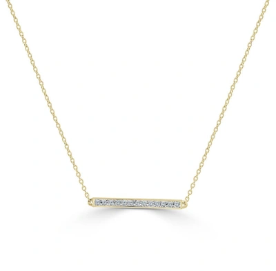 Sabrina Designs 14k Rose Gold 0.10 Ct. Tw. Diamond Bar Necklace In Yellow