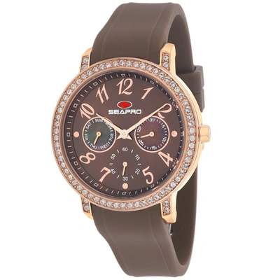 Seapro Women's Brown Dial Watch In Brown / Gold Tone / Rose / Rose Gold Tone