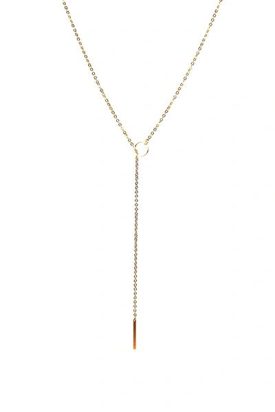 Eye Candy La Lariat Drop Necklace In Gold