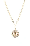 Eye Candy La Eye Candy Los Angeles The Luxe Collection Cz Bright Eye Necklace In Multi
