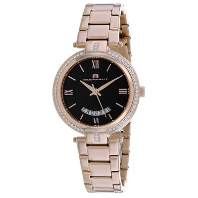 Oceanaut Amaya Black Dial Ladies Watch Oc0292 In Black / Gold Tone / Rose / Rose Gold Tone