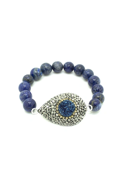 Eye Candy La Blue Drusy My Wrist Bracelet
