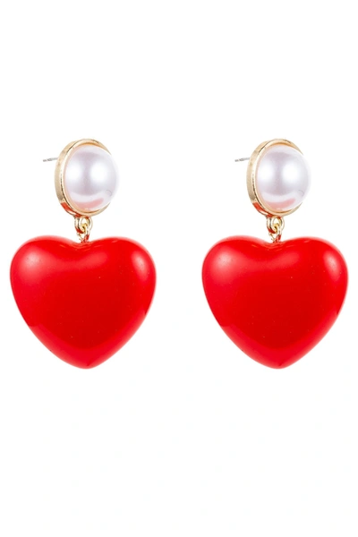 Eye Candy La Cor Earrings In Red