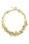Eye Candy La Champagne Collar Necklace In White