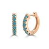 Sabrina Designs 14k Turquoise Huggie Earrings In Yellow