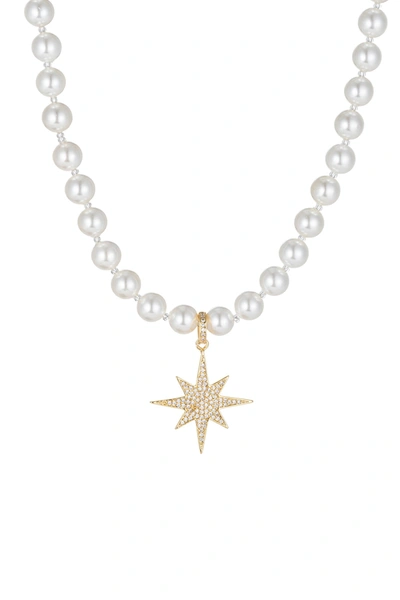 Eye Candy La Hannah North Star Necklace In Silver