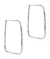A BLONDE AND HER BAG Silver Wire Rectangular Hoop Earring