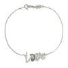 Suzy Levian Sterling Silver Sapphire And Diamond Accent Love Bracelet - Blue In Blue