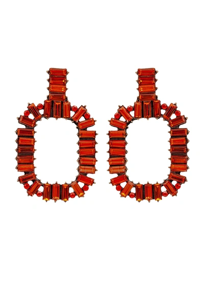 Eye Candy La Zahara Red Statement Earrings