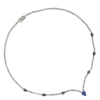 SUZY LEVIAN STERLING SILVER PEAR-CUT SAPPHIRE & DIAMOND ACCENT EVENING NECKLACE