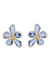 Eye Candy La Kolab Earrings - Blue In Silver