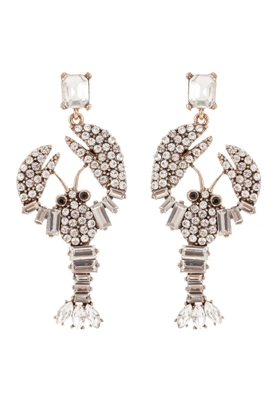 Eye Candy La Crystal Statement Lobster Earring In Gold