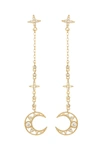 Eye Candy La Laika Crescent Moon Earring In Gold
