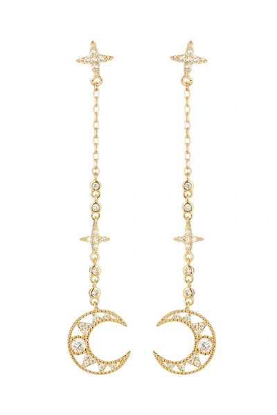 Eye Candy La Laika Crescent Moon Earring In Gold