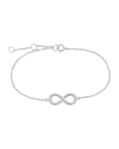 Sterling Forever Silver Delicate Infinity Bracelet