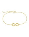 Sterling Forever 14k Over Silver Delicate Infinity Bracelet In Gold
