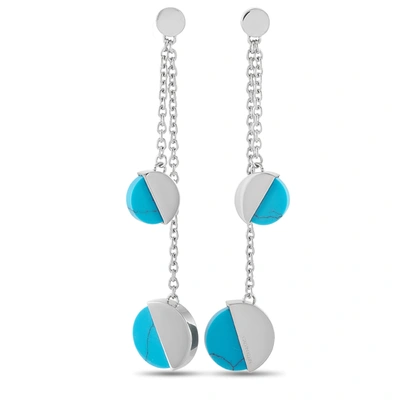Calvin Klein Spicy Stainless Steel Turquoise Drop Earrings In Green
