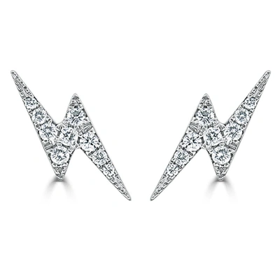 Sabrina Designs 14k 0.13 Ct. Tw. Diamond Lightning Bolt Studs In White