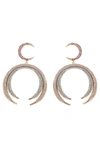 Eye Candy La Crescent Earrings In White