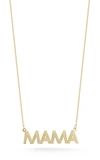 Ember Fine Jewelry 14k Gold Mama Necklace In White
